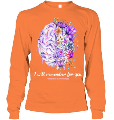 Image of I Will Remember For You Brain Alzheimer's Awareness