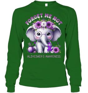 Forget Me Not Alzheimer's Awareness Purple Elephant Flowers