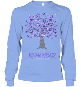 Alzheimer Awareness Tee for Men and Women Purple Butterfly T Shirt