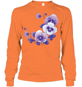 alzheimer purple floral pansy alzheimer s awareness T Shirt