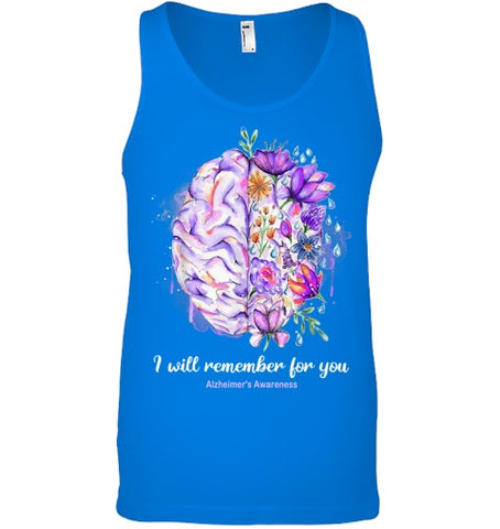 Image of I Will Remember For You Brain Alzheimer s Awareness T Shirt