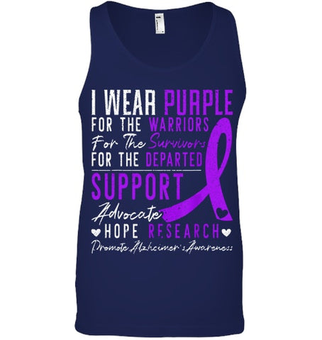 Image of I Wear Purple Alzheimer s Awareness Dementia Disease T Shirt