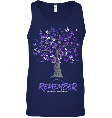 Image of Alzheimer Awareness Tee for Men and Women Purple Butterfly T Shirt