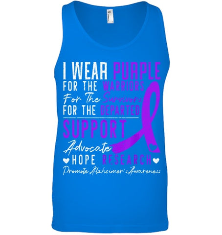 Image of I Wear Purple Alzheimer s Awareness Dementia Disease T Shirt