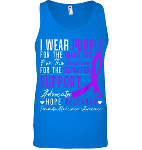 I Wear Purple Alzheimer s Awareness Dementia Disease T Shirt