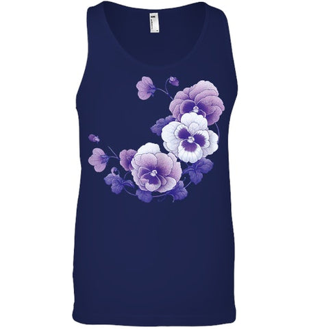 Image of alzheimer purple floral pansy alzheimer s awareness T Shirt