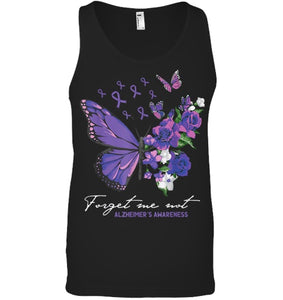 Forget me not Dementia Alzheimer Awareness Butterfly Flower