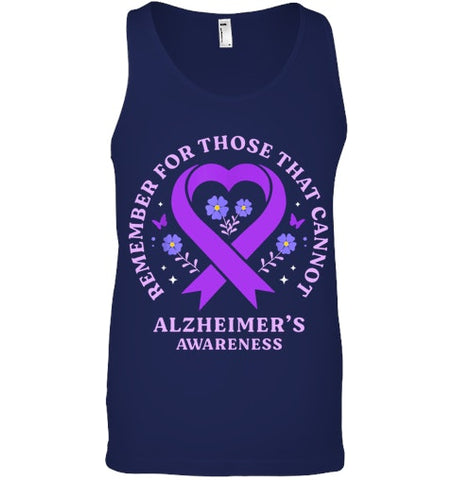 Image of Remember For Those That Cannot Alzheimer s Awareness Ribbon T Shirt