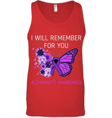 Image of Alzheimer s Awareness I Will Remember you Butterfly Women T Shirt