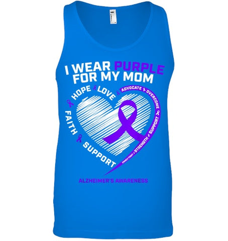 Image of Purple Alzheimers Awareness Products Mom Gifts Men Women T Shirt