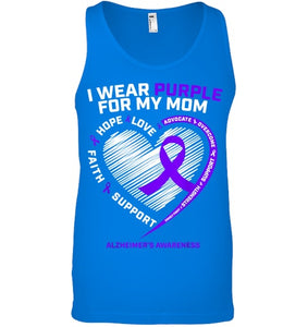 Purple Alzheimers Awareness Products Mom Gifts Men Women T Shirt