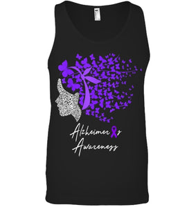 Alzheimer s Awareness Shirt Alzheimers Purple Butterflies T Shirt