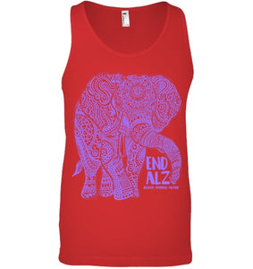 Purple Elephant Alzheimer Awareness Apparel & gifts, END ALZ T Shirt