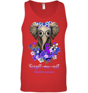 Forget me not Alzheimer s Awareness Elephant Flower T Shirt