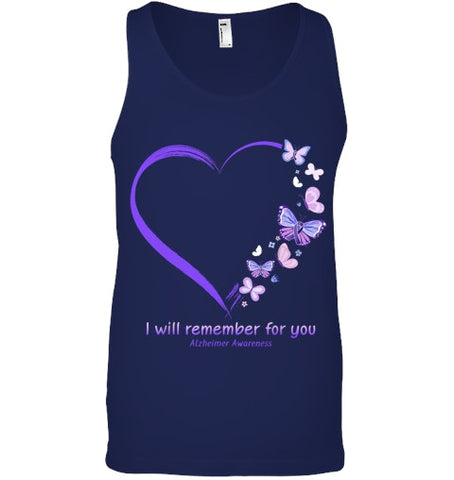 Image of I Will Remember For You Butterfly Alzheimer s Awareness T Shirt