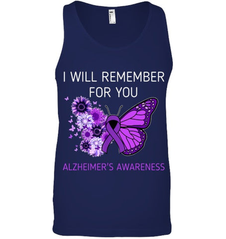 Image of Alzheimer s Awareness I Will Remember you Butterfly Women T Shirt