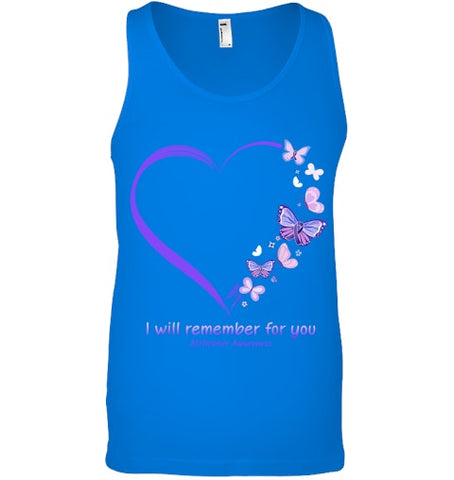 Image of I Will Remember For You Butterfly Alzheimer s Awareness T Shirt