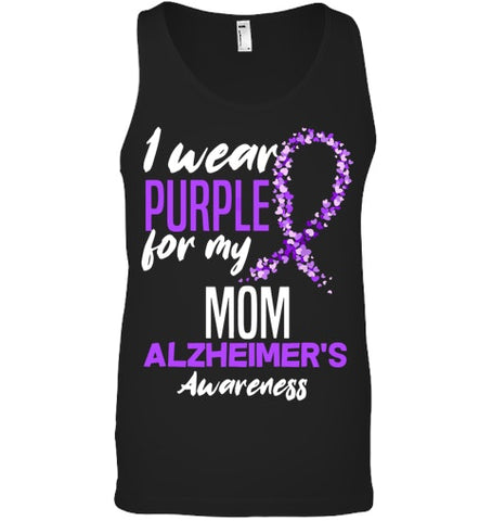 Image of I Wear Purple For My Mom Dementia Alzheimer s Awareness T Shirt