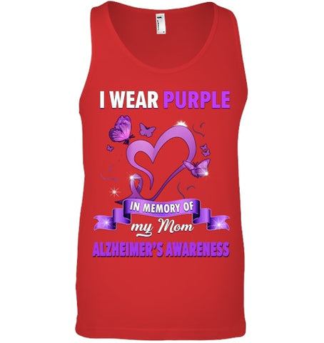 Image of Alzheimer s Awareness Gift I Wear Purple In Memory Of My Mom T Shirt