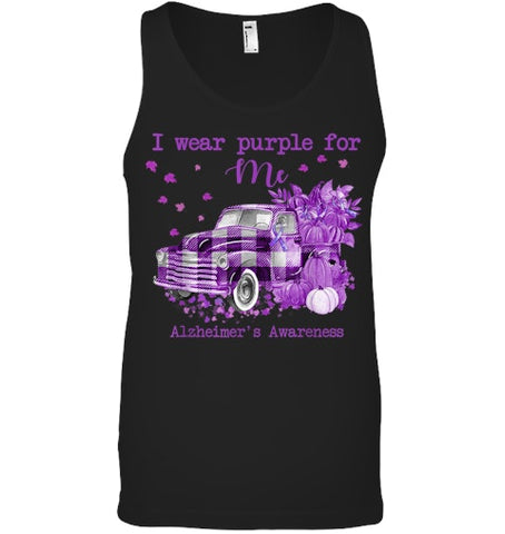 Image of I Wear Purple Pumpkin Truck For Me Alzheimer's Awareness