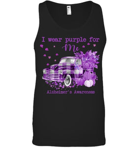 I Wear Purple Pumpkin Truck For Me Alzheimer's Awareness