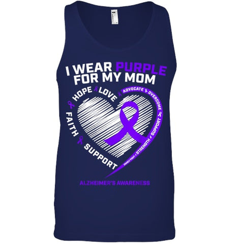 Image of Purple Alzheimers Awareness Products Mom Gifts Men Women T Shirt