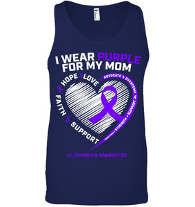 Purple Alzheimers Awareness Products Mom Gifts Men Women T Shirt