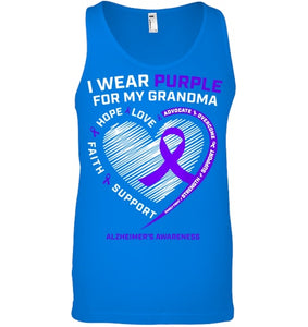 Purple Alzheimers Awareness Products grandma Gifts Men Women