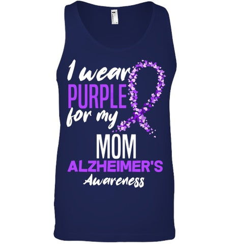 Image of I Wear Purple For My Mom Dementia Alzheimer s Awareness T Shirt