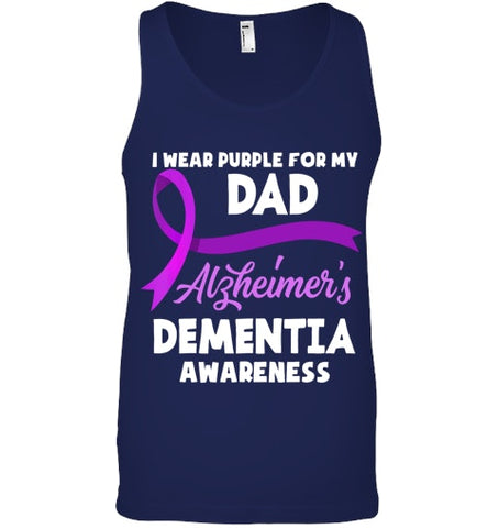 Image of I Wear Purple For My Dad Alzheimer s Dementia Awareness T Shirt