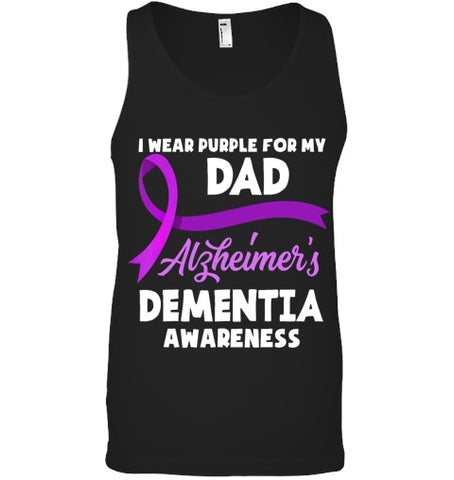 Image of I Wear Purple For My Dad Alzheimer s Dementia Awareness T Shirt