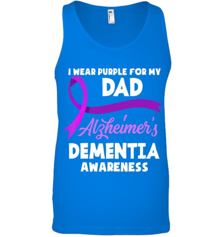 Image of I Wear Purple For My Dad Alzheimer s Dementia Awareness T Shirt