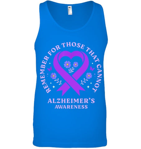 Image of Remember For Those That Cannot Alzheimer s Awareness Ribbon T Shirt