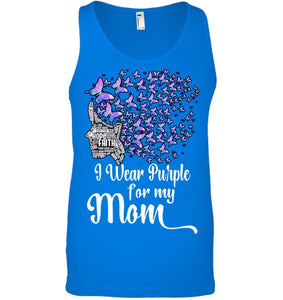 I Wear Purple For My Mom Alzheimers T Shirt