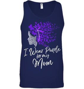 I Wear Purple For My Mom Shirt Alzheimer s Awareness Gift