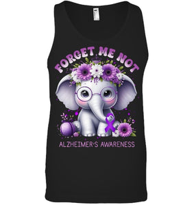 Forget Me Not Alzheimer's Awareness Purple Elephant Flowers