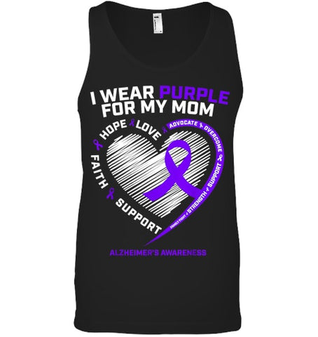 Image of Purple Alzheimers Awareness Products Mom Gifts Men Women T Shirt