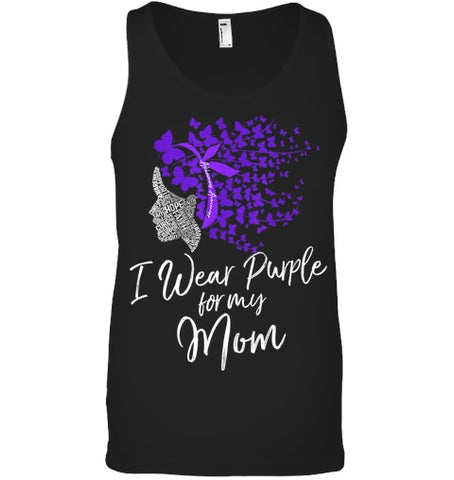 Image of I Wear Purple For My Mom Shirt Alzheimer s Awareness Gift