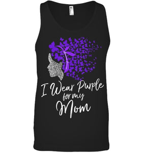 I Wear Purple For My Mom Shirt Alzheimer s Awareness Gift