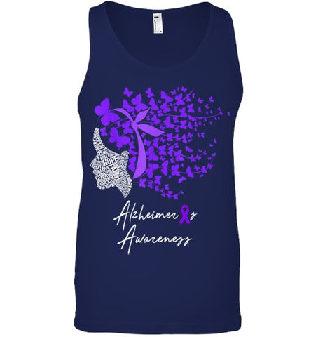 Image of Alzheimer s Awareness Shirt Alzheimers Purple Butterflies T Shirt