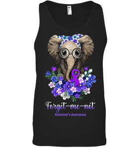 Forget me not Alzheimer s Awareness Elephant Flower T Shirt