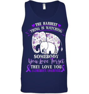 Alzheimer Purple Floral Pansy Dementia Alzheimer s Awareness T Shirt (1)