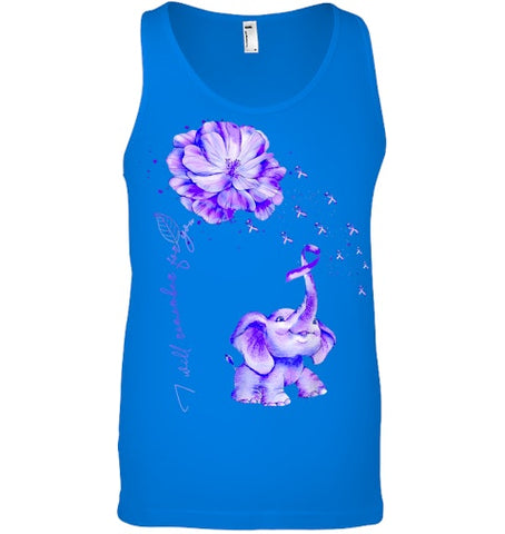 Image of I ll Remember For You Purple Elephant Alzheimer s Awareness T Shirt