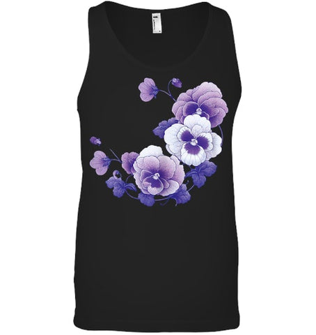 Image of alzheimer purple floral pansy alzheimer s awareness T Shirt