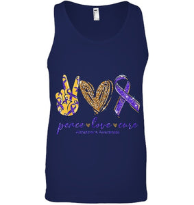 Peace Love Cure Alzheimer s Awareness T Shirt