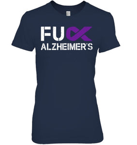 Fuck FU Alzheimer s Awareness Month Purple Ribbon Fighter T Shirt