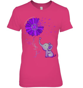 Hope Fight Cure Elephant Alzheimer s Purple Ribbon T Shirt