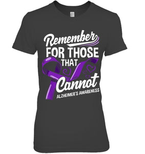 Alzheimers Awareness Purple Ribbon Supporter Alzheimers T Shirt