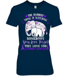 Alzheimer Purple Floral Pansy Dementia Alzheimer s Awareness T Shirt (1)