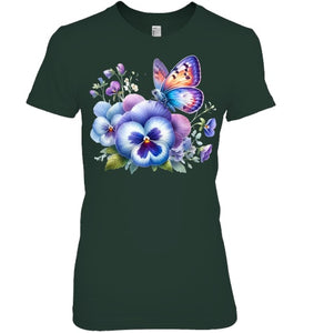 alzheimer Viola floral pansy dementi alzheimer s awareness T Shirt